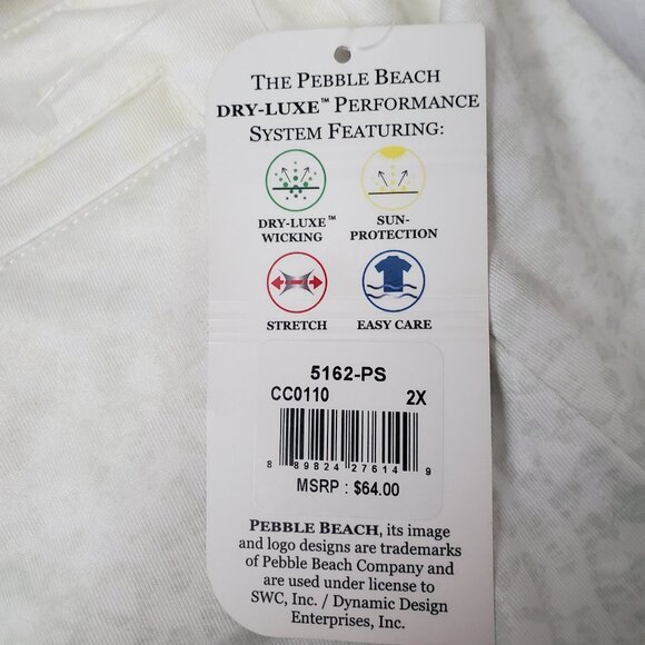 Pebble Beach Dry Luxe Golf  Tennis Skirt 2X White Blue Ombre Sun Protection - Picture 9 of 9